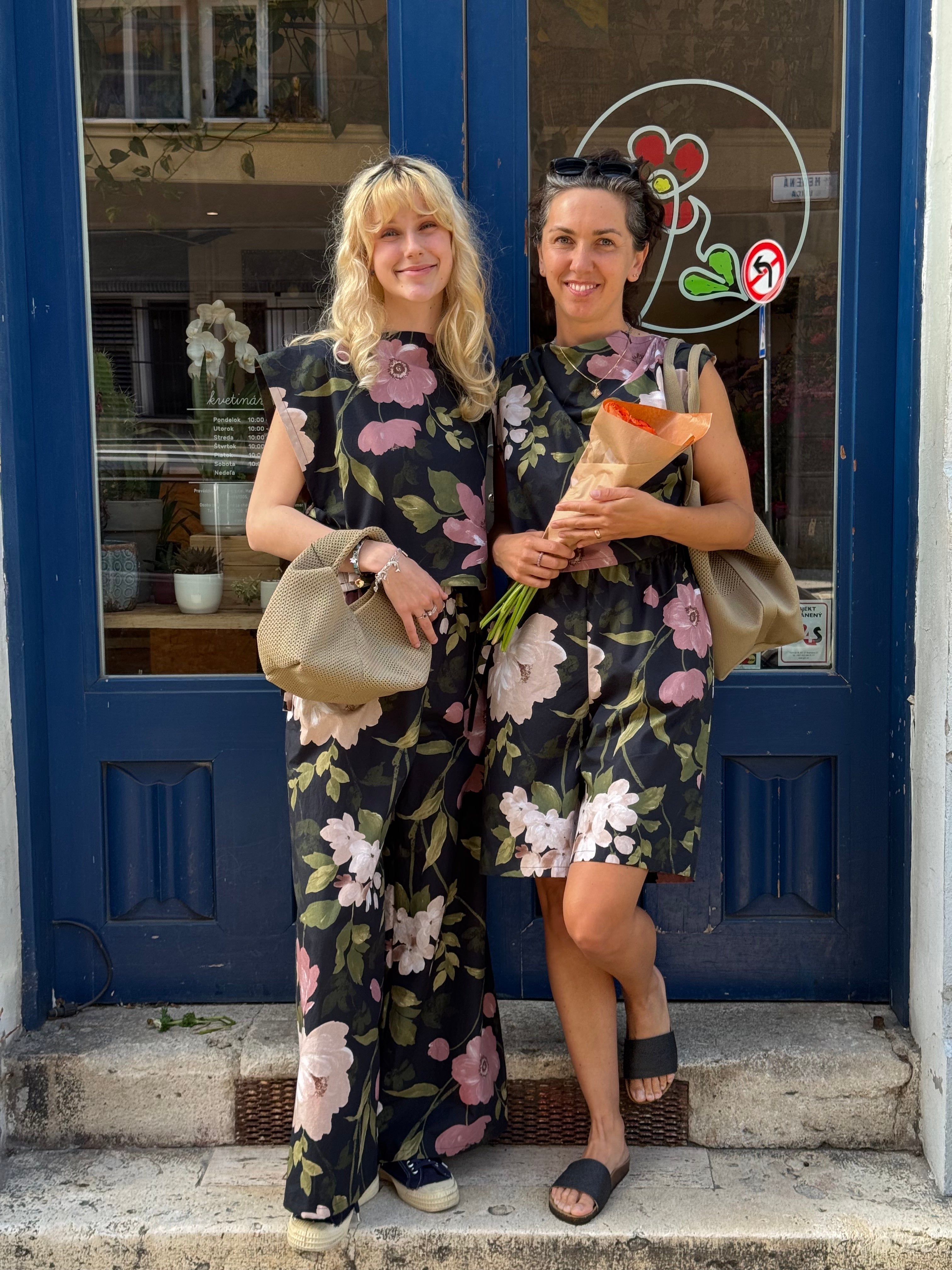 Kvietkované takmer zero waste šortky MARNA